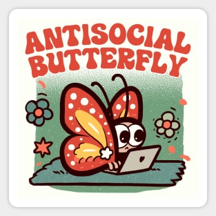 Anti-Social Butterfly - Introvert Design Magnet